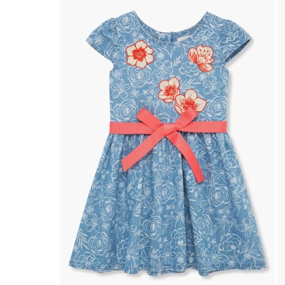 Peek Aren't You Curious Other - NWT Kids' Embroidered Denim Dress